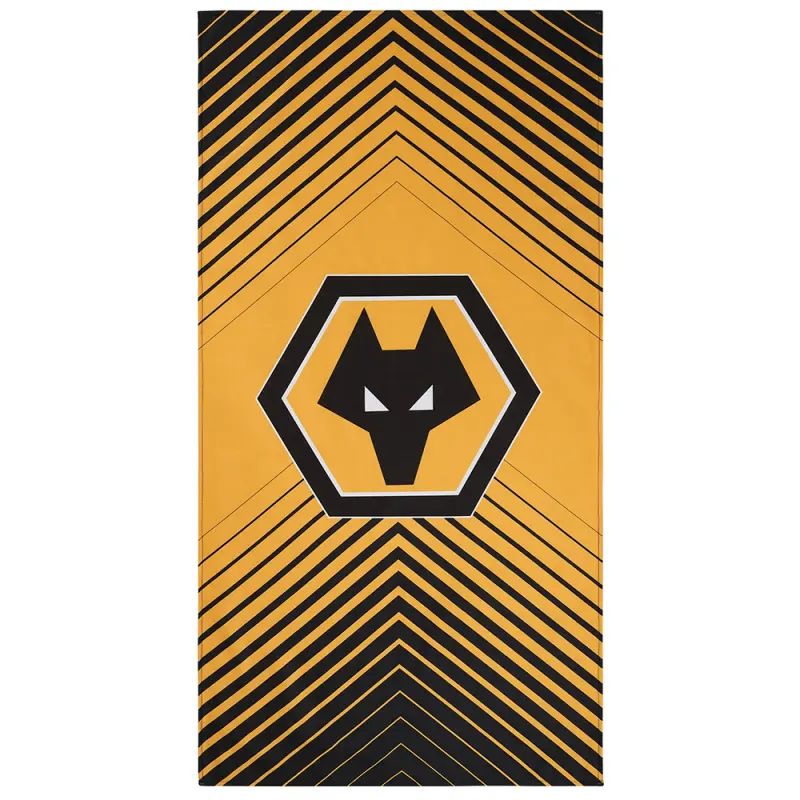 Wolverhampton Wanderers Store | Shop Official Reactive Print Large Towel Wolves Gear